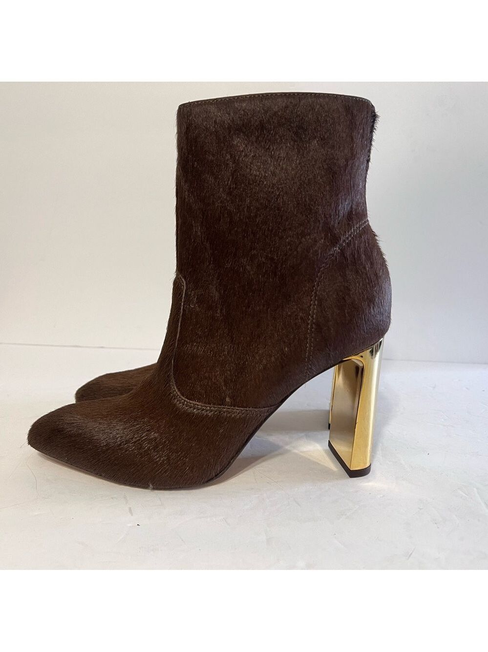 NWOB $160 Gianni Bini Mavis Calf Hair Heeled Boots - Picture 2 of 6